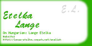 etelka lange business card